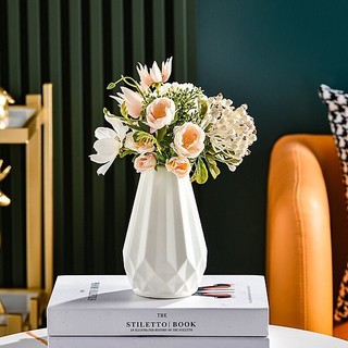  Bình Hoa Nhựa To Trang Trí Tết 2025 Nguyên Đán Ất Tỵ. Lọ Hoa Giả Gốm Màu Trắng Để Bàn Decor Nhà Cửa Năm Mới Cổ Truyền. 