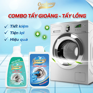 Combo Tẩy Lồng Máy Giặt OVALPOW 300gr + Tẩy Mốc Gioăng Cao Su Cao Cấp 100gr Làm Sạch Máy Giặt