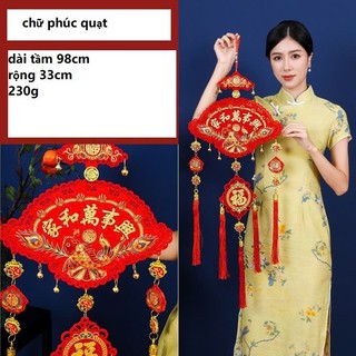 LIỄNG TREO TRANG TRÍ TẾT HÌNH QUẠT LỚN, PHỤ KIỆN DECOR TẾT MỪNG NĂM MỚI - LPT099