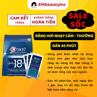 [HỘP FULL] Miếng dán trắng răng Crest 3D Whitestrips Mỹ