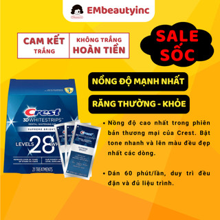 [HỘP FULL] Miếng dán trắng răng Crest 3D Whitestrips Mỹ