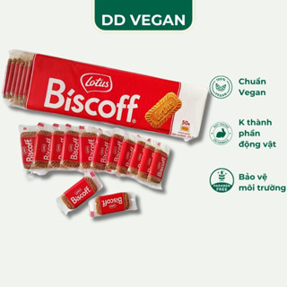 Bánh quy Caramel Lotus DD VEGAN thuần chay đặc biệt của Bỉ 50 miếng 312,5g túi LECOMAX