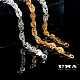 DC76 Dây chuyền xoắn italy nữ mạ 18K UHA cho độ sáng lấp lánh cao UHA