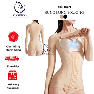 Quần gen định hình bụng lưng 9 xương, tay vải y tế kháng khuẩn mã BS71