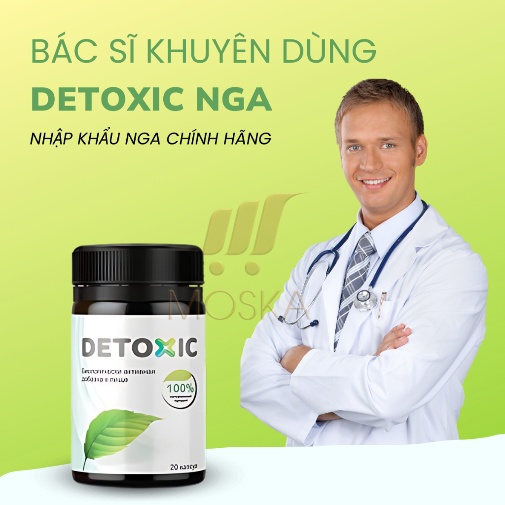 Viên Uống Thảo Dược Detoxic Nga Chính Hãng Thải Độc Diệt Ký Sinh Trùng Loại Bỏ Giun Sán Hôi Miệng, Thanh Lọc Cơ Thể| Mos