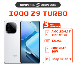 Điện thoại vivo iQOO Z9 Turbo, Chip Snapdragon 8s Gen 3, Ram 12/256GB, Pin 6000mAh. SonPixel