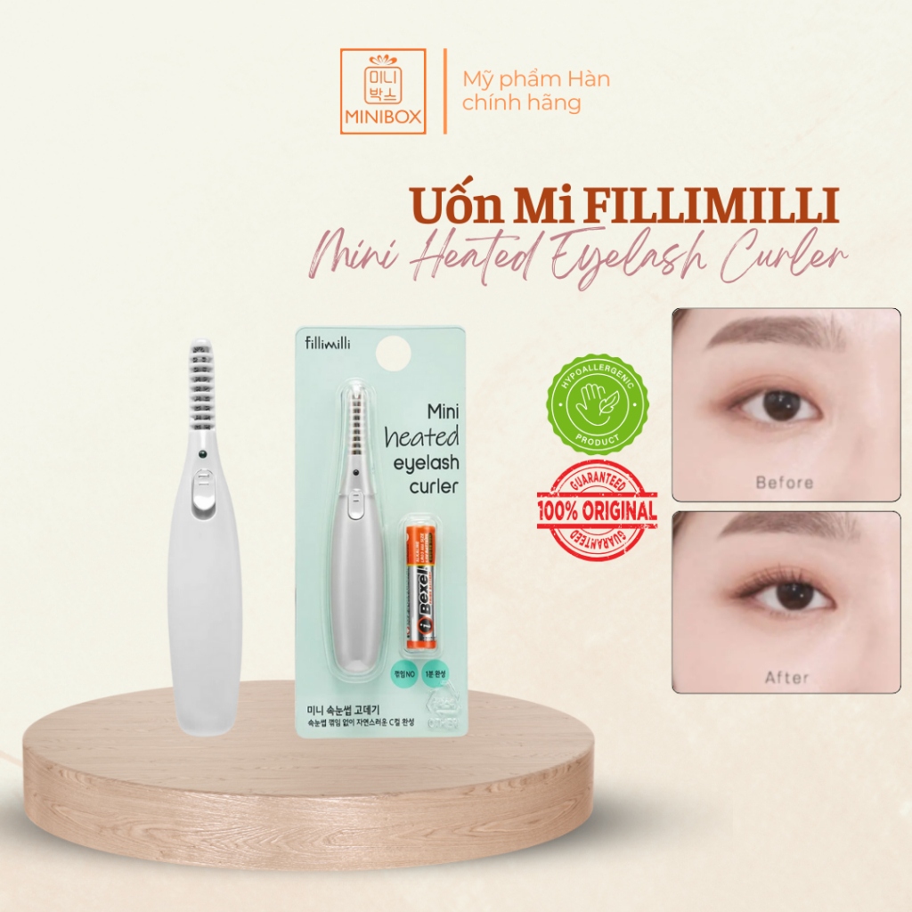 (BILL HÀN) Uốn Mi Nhiệt FILLIMILLI Mini Heated Eyelash Curler