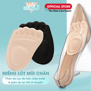  Miếng Dán Lót Mũi Giày Eva 6D MINSU M5529 Đệm Êm Chống Trượt Đau Nửa Bàn Chân Trước Giảm Size Giày Bị Rộng Thấm Hút 