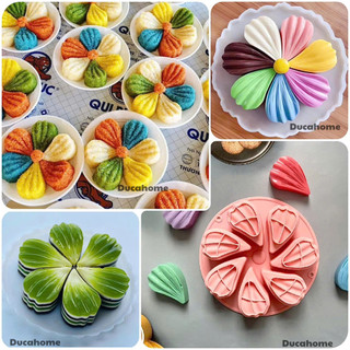  Khuôn silicon hoa 7 cánh dày ấn xôi đổ thạch rau câu pudding 
