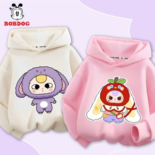  Áo hoodie bé gái BOBDOG chất liệu vải da cá cho bé in hình Baby Three dễ thương cho bé 