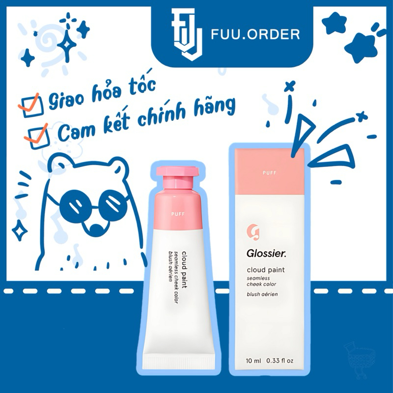 Má hồng dạng kem Glossier Cloud Paint