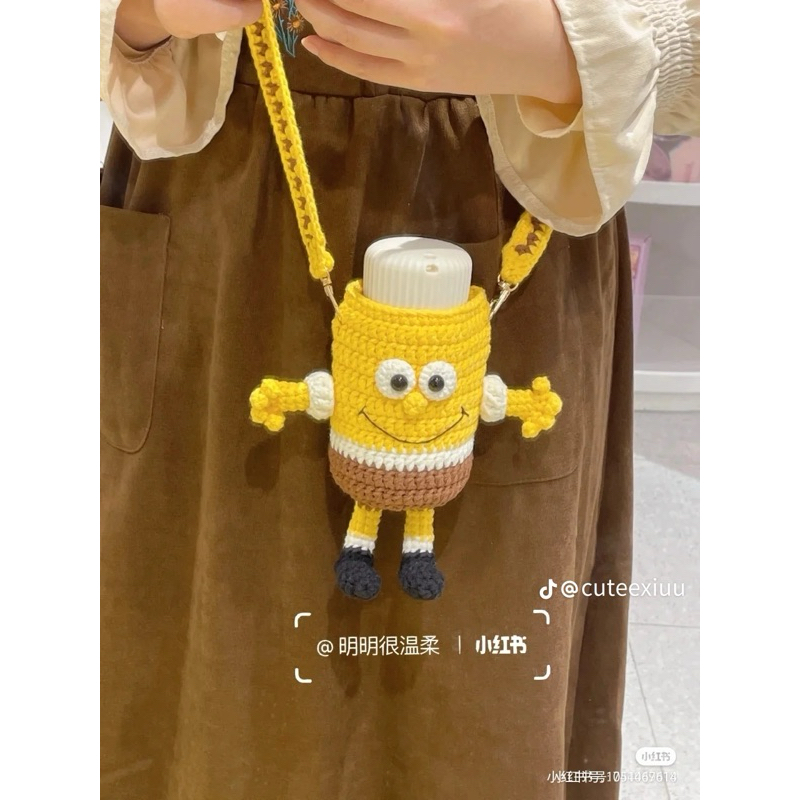 Túi Đựng Bình Nước Giữ Nhiệt Bằng Len / Túi Đựng Ly Nước Handmade