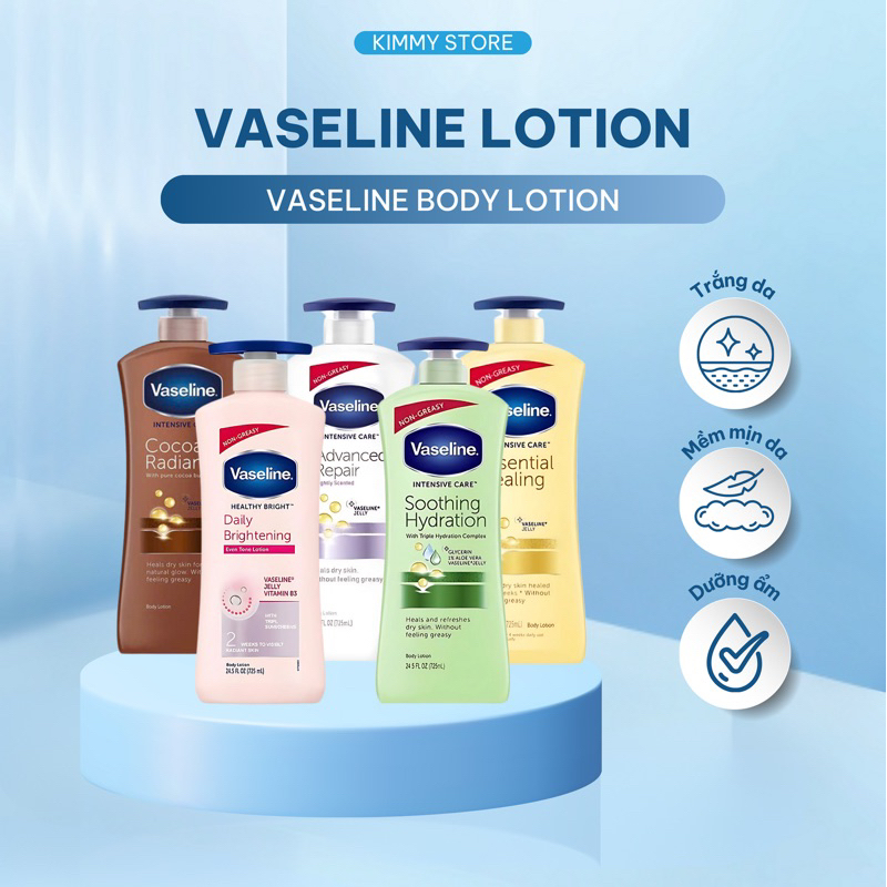 01 Chai Vaseline Healthy Bright daily Brightening Mẫu mới nội địa Mỹ 725ml