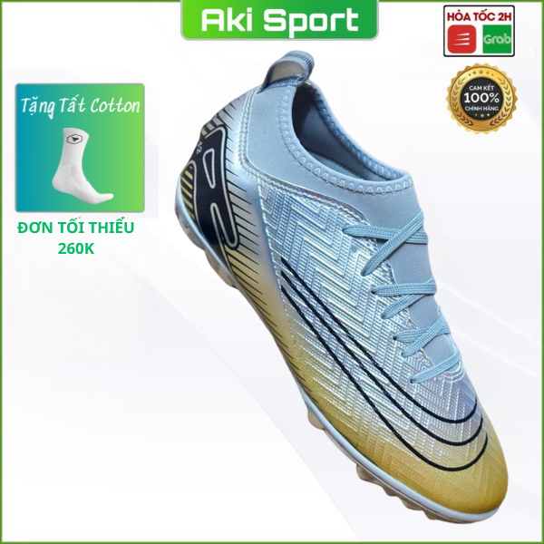 Giày đá bóng MTC Vapor 16 Bạc cổ chun thể thao chính hãng