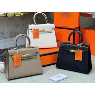 (Full- Box) Túi xách  K.ell.y dáng cao size 25 tag Vàng - tag Bạc sang chảnh tặng kèm phụ kiện đeo chéo cầm tay