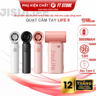  Quạt cầm tay mini Jisulife Life 9 ABS 5 cấp độ gió 3600mAh 5000mAh - Sử dụng liên tục 12h -Nhỏ Gọn 