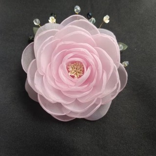 Hoa cài áo handmade Canto màu hồng phấn