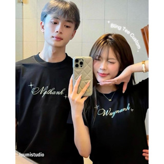 (By Loumi.studio) Áo Thun / Baby Tee In Kim Tuyến Bling Bling In Theo Yêu Cầu