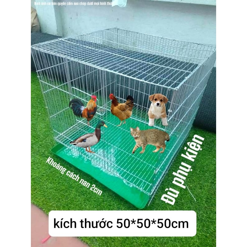 lồng nuôi chim gà chó mèo thỏ có khay