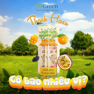 Thạch Xanh Kombucha Hasu Mix vị Hộp 525gr