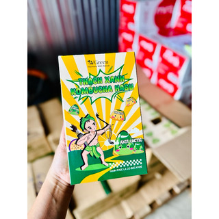 Thạch Xanh Kombucha Hasu Mix vị Hộp 525gr