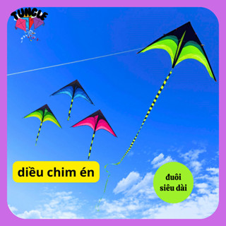 Diều chim én, diều tam giác nhiều màu sắc đuôi dài 6 - 10m tặng kèm cuộn dây dù tay nắm 100m