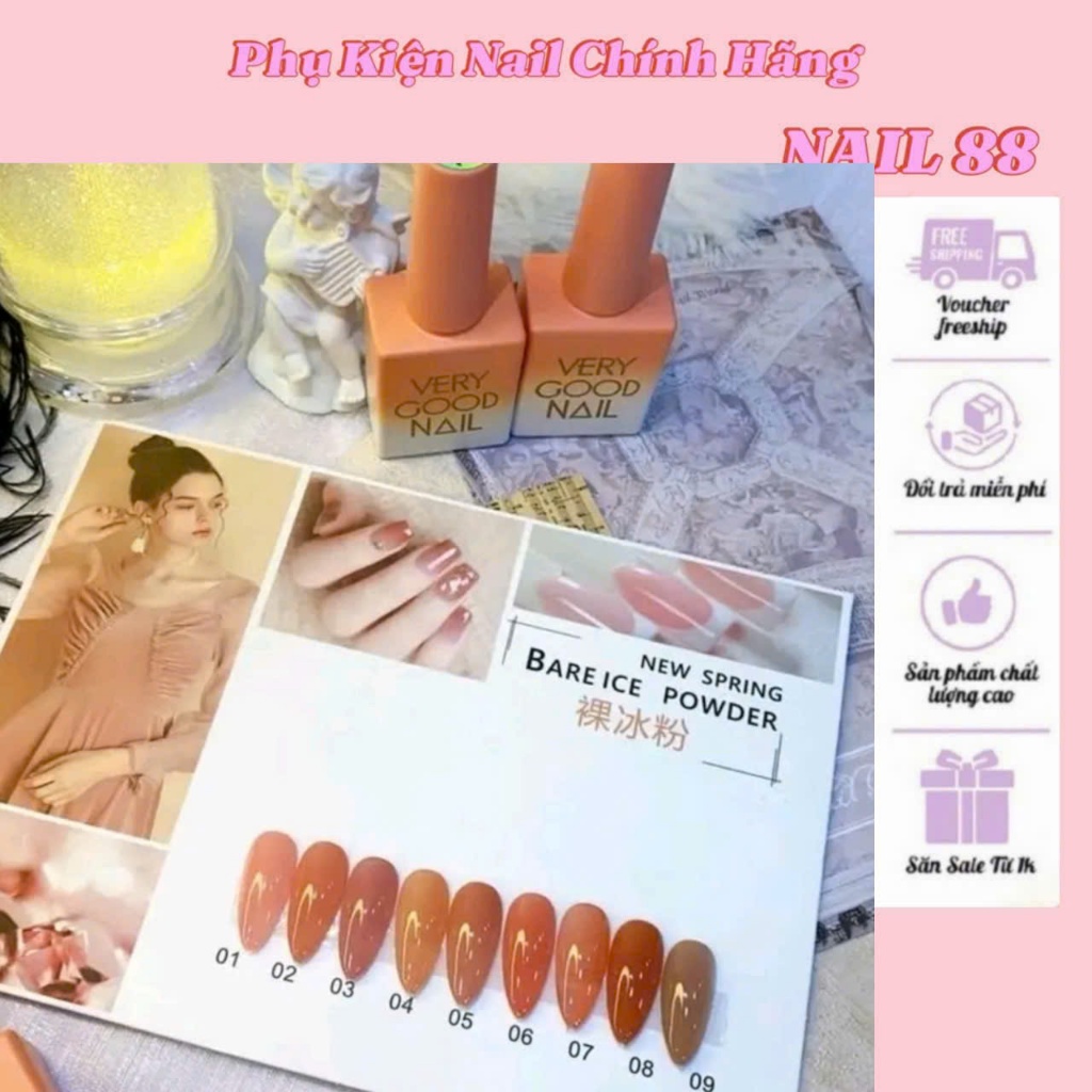 set sơn thạch verygood set 9 chai (kèm bảng màu)