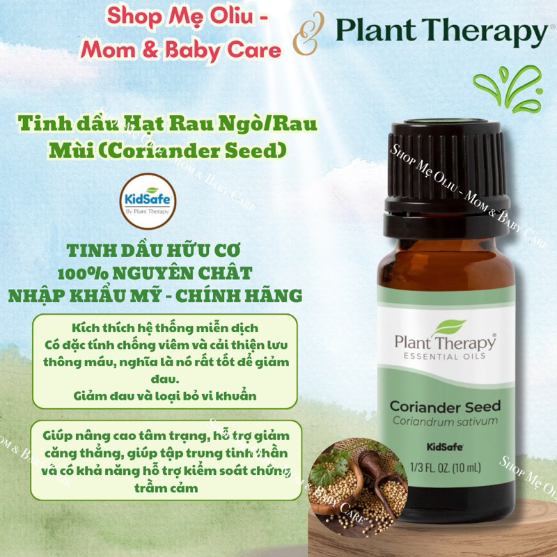 Tinh dầu hạt ngò rí/hạt mùi già Coriander Seed Essential Oil - Kidsafe essential oil 10mL