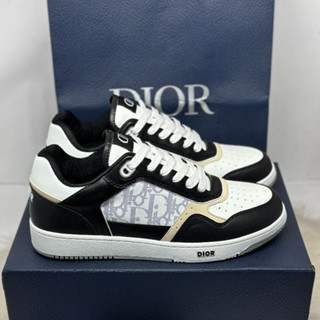 Giày Dior B27 màu đen trắng viền vàng thể thao nam nữ. Giày DR cổ thâp hàng full box, bill