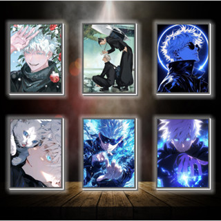 Tranh đèn led 3D đổi màu Gojo Satoru - Tranh đèn led 3D ANIME trang trí bàn làm việc, đèn ngủ