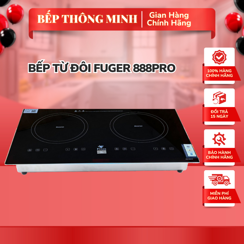 Bếp từ đôi FUGER 888PRO | Model 2024 | Công nghệ Đức | Bảo hành chính hãng 2 năm