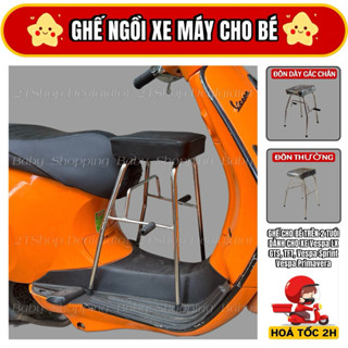Ghế Đôn Ngồi Xe Máy Cho Bé Trên 2 Tuổi - Dành Cho Xe Vespa LX, Vespa Sprint, Vespa GTS, Vespa Primavera, Liberty, Medley