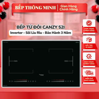 Bếp từ Canzy CZ-52I-Công nghệ Italia-Sôi liu riu ở mức công suất nhỏ nhất-Iverter 30%-Bảo hành chính hãng 3 năm