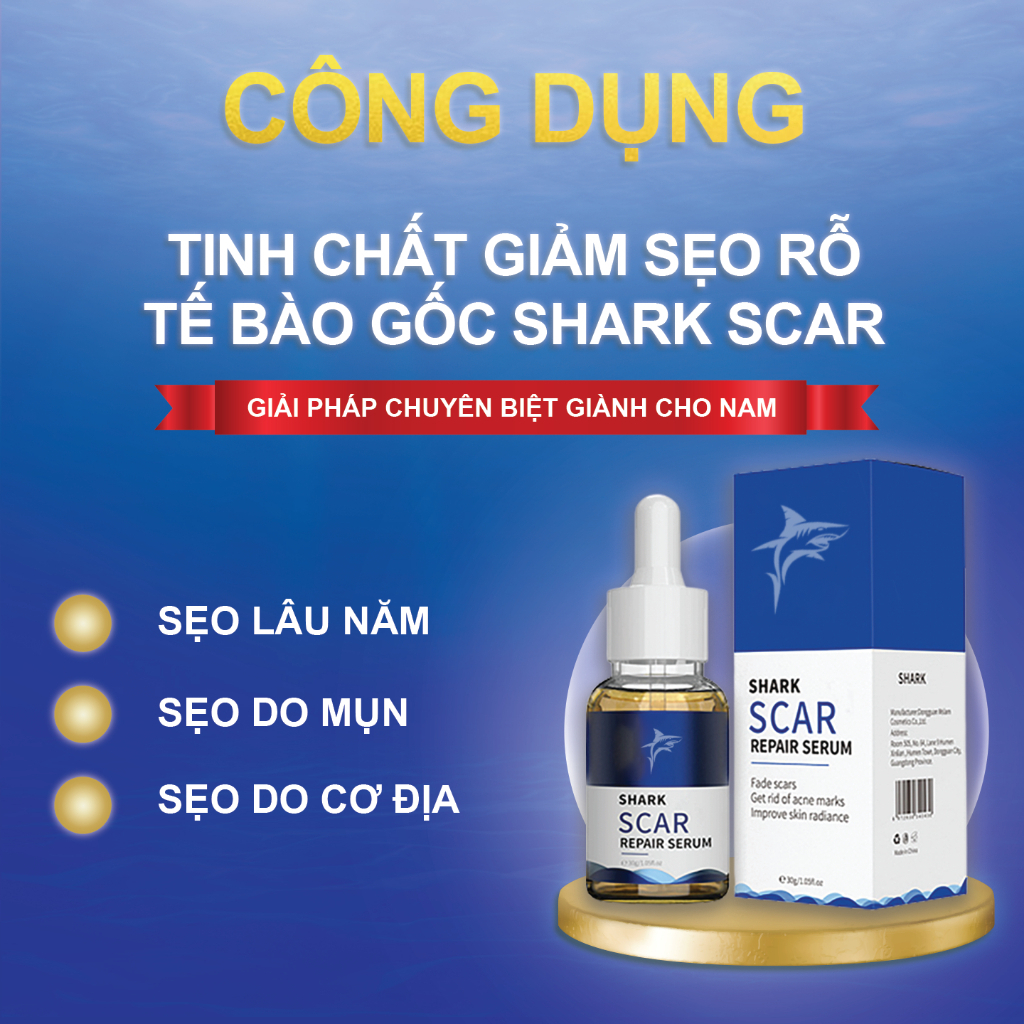 Serum Shark Scar Mờ Sẹo Hiệu Quả Sẹo Lồi, Sẹo Thâm, Sẹo Chân Đinh
