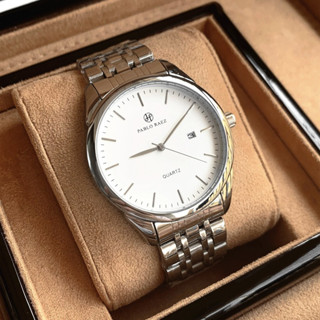 Đồng hồ nam PABLO RAEZ dây da chống nước lịch đơn giản sang trọng 5869