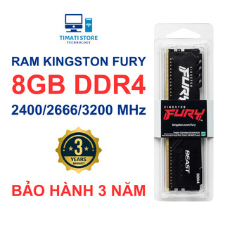  Ram PC BE4ST ĐEN 8GB DDR4 bus 2400 2666 3200 MHz Ram máy tính bàn DIMM - Bảo hành 3 năm 