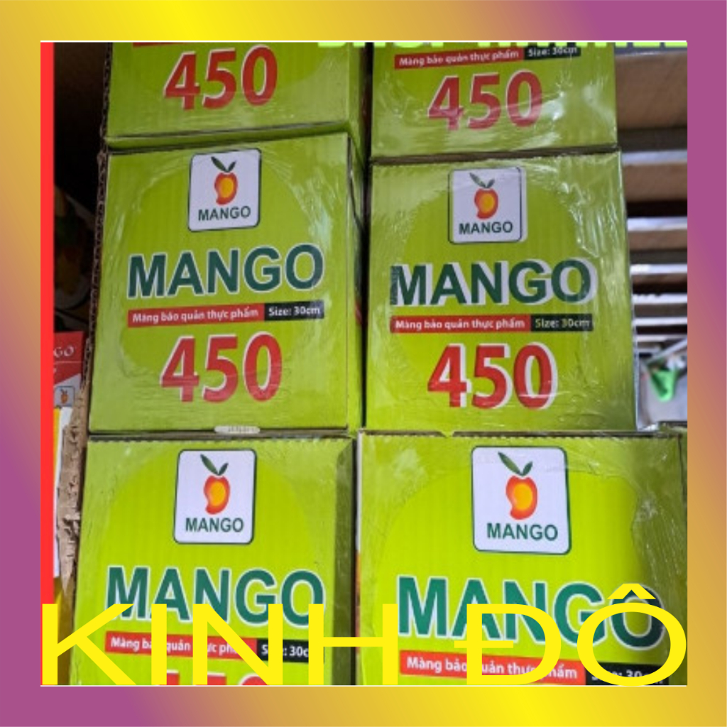 1 hộp màng bọc thực phẩm mã 450v - loại tốt, dao cắt được lắp sẵn bên ngoài hộp