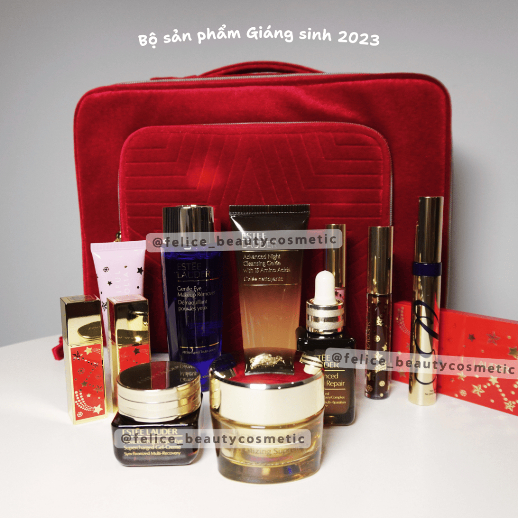 TÁCH LẺ E..STEE..LAUDER  HOLIDAY BLOCKBUSTER COLLECTION ENCHANTED GLAM GIFT SET 11 MÓN