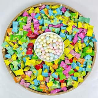 (BÁN SỈ) 1KG Kẹo Ngậm Trái Cây Thơm Miệng Không Đường Vitamin C Mát Lạnh Siêu Ngon Mix 12 Vị TRÁI CÂY SẤY CÔ BA