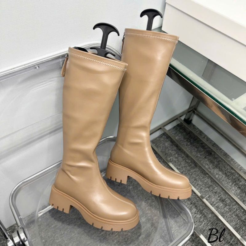 Boot Đùi 5p Đế Răng Cưa Da Mềm Êm Fullbox Cao Cấp
