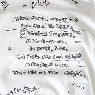 Áo thun WhenIm thêu WHEN BEAUTY GRACES ME - hàng thiết kế - vải cotton thoáng mát