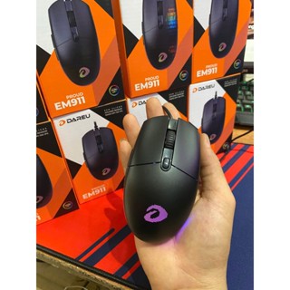 Chuột gaming Dareu 2nd EM911 Led RGB Cảm biến DareU BRAVO (ATG4090)  DPI: 400-10.000  Hàng đã qua sử dụng dùng tốt