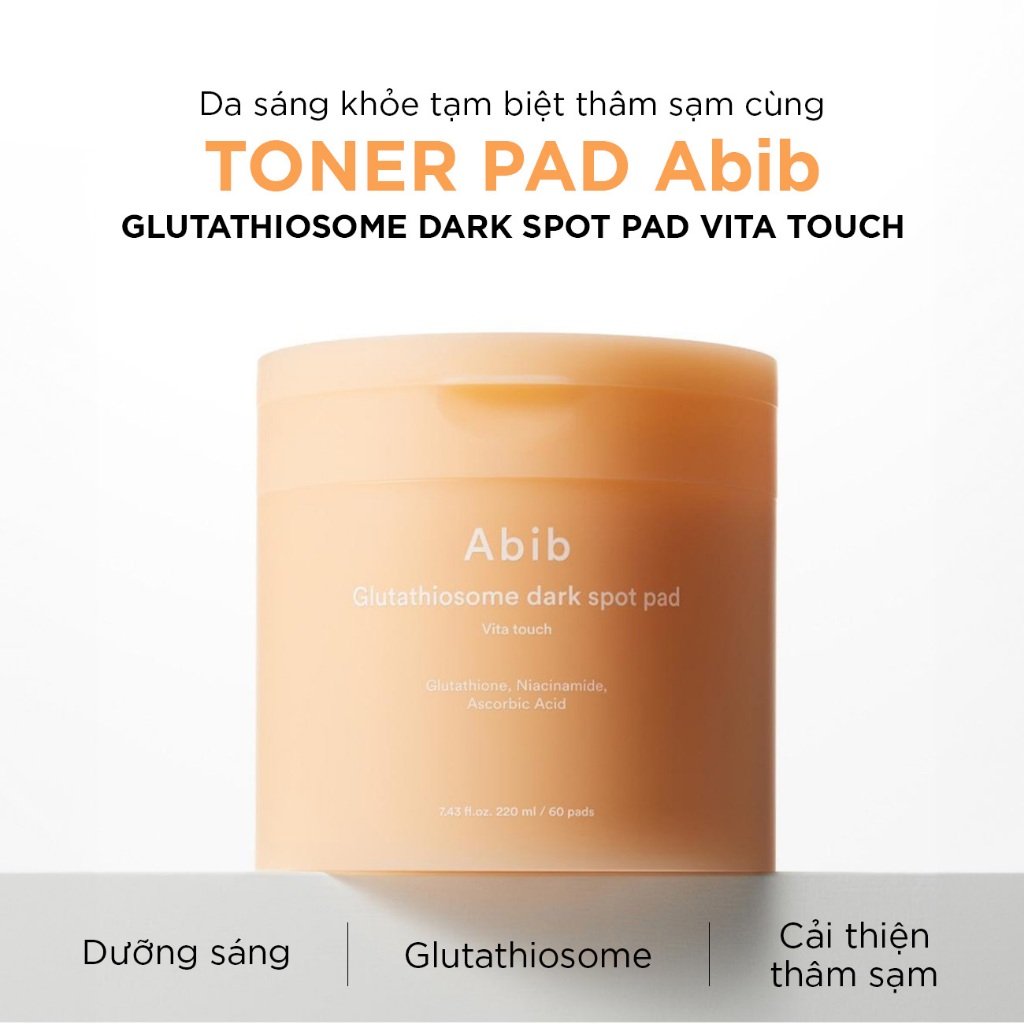 Bộ 2 sản phẩm Abib toner pad và serum dưỡng sáng da Glutathiosome Dark Spot