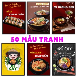  Tranh trang trí quán mì cay tranh treo tường có khung chất liệu canvas cao cấp 
