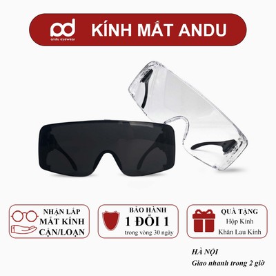 Kính chắn bụi đi đường ANDU EYEWEAR chống tia UV, hạn chế bám hơi nước chất liệu nhựa cao cấp