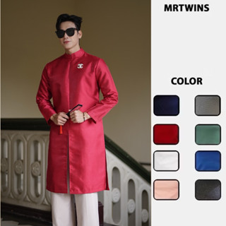 (Không Kèm Theo Quần) Áo Dài Nam Cách Tân Form Suông Vải Tapta Ánh Kim Thương Hiệu Mr Twins