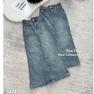 Chân váy jean đuôi cá dáng dài hàng QCL1
