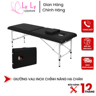 [Chỉnh Nâng Hạ Chân] Giường Vali Gấp Gọn Hàng Nhập Khẩu Cho Phun Xăm, Spa, Nối Mi
