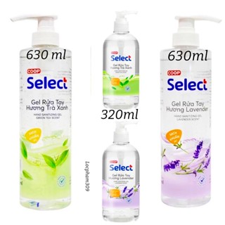 Date xa- Gel rửa tay khô trà xanh lavender Select 630ml 320ml không cần rửa nước sát khuẩn sạch tay gel rua tay kho sach