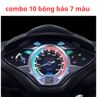  combo 10 bóng led demi xi nhan báo số 7 màu  phù hợp xe máy wave sirius future exciter 135 
